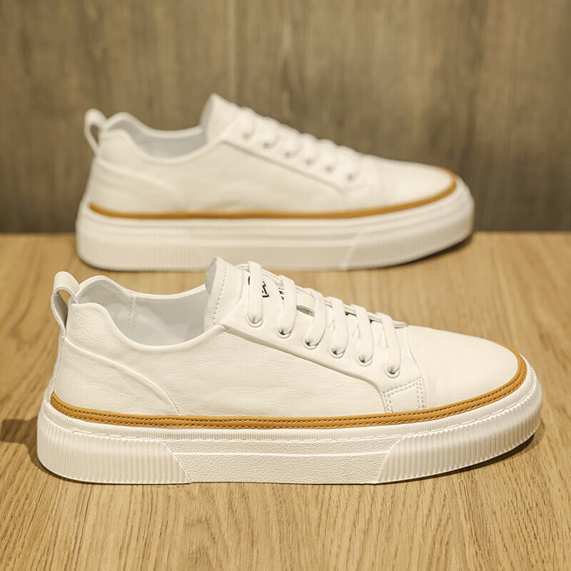 jabags小白鞋男2024男士新款春季时尚休闲板鞋春秋款百搭潮流白色鞋子