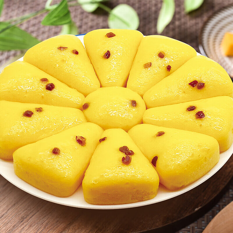 千味央厨 水饺蒸煎饺早餐半成品锅贴早点速食1kg（内含50个） 红枣南瓜糕*2+白糖桂花糕*2