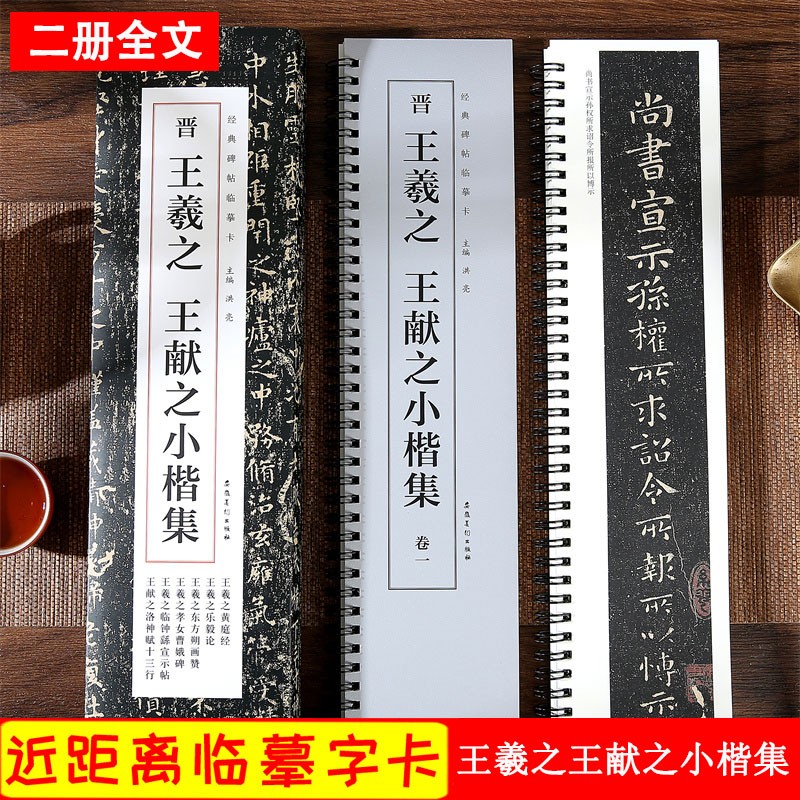 王羲之王献之小楷集 元 经典碑帖近距离临摹卡 王羲之黄庭经 乐毅论 孝女曹娥碑 东方朔画赞 王羲之临钟繇小楷宣示表 王羲之洛神赋十三行 二王小楷楷书毛笔书法字帖附简体旁注 安徽美术出版社