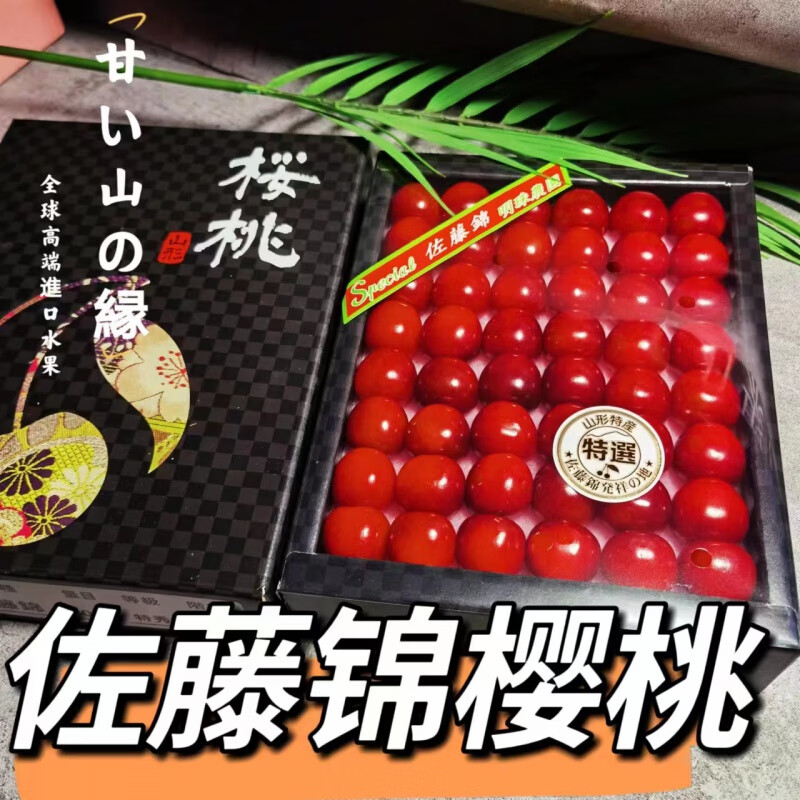 日本山形县佐藤锦樱桃引种新鲜水果红色小樱桃车厘子孕妇水果 300 0克