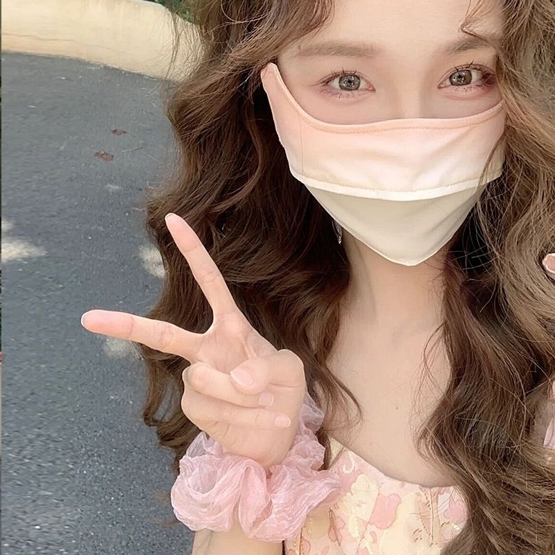 口罩冰丝面罩腮红女害羞防紫外线夏季透气护眼角全脸 胭脂水粉1只装