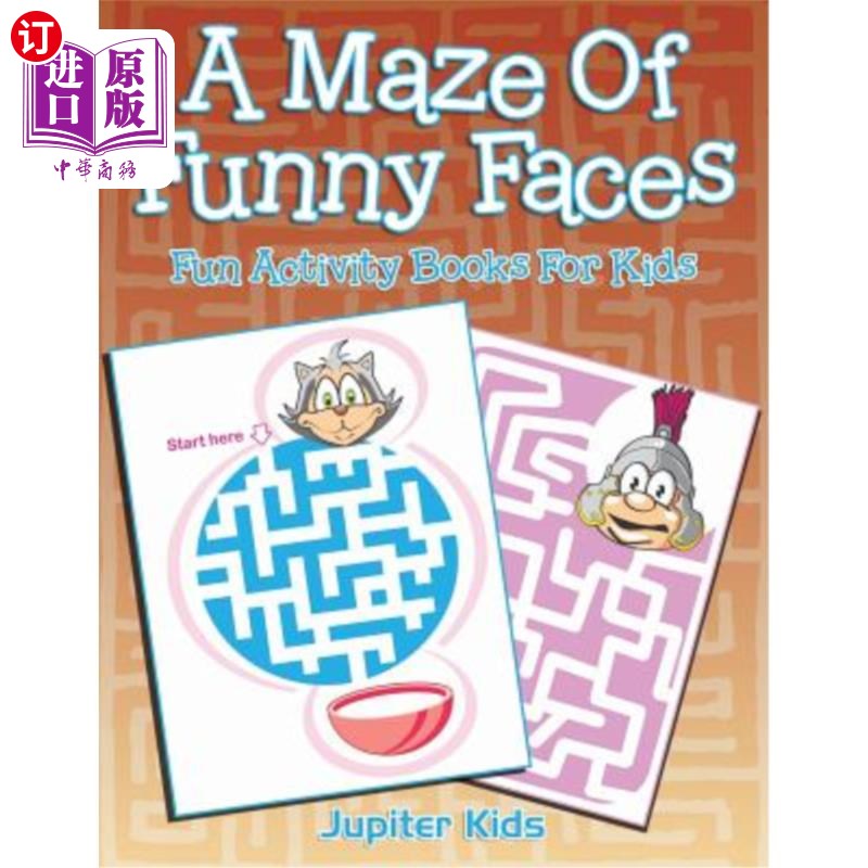 海外直订a maze of funny faces: fun activity books for kids 有趣