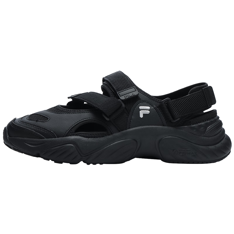 斐樂（FILA）斐樂潮牌涼鞋海螺沙灘鞋男鞋新款休閑涼拖 黑-BK 41