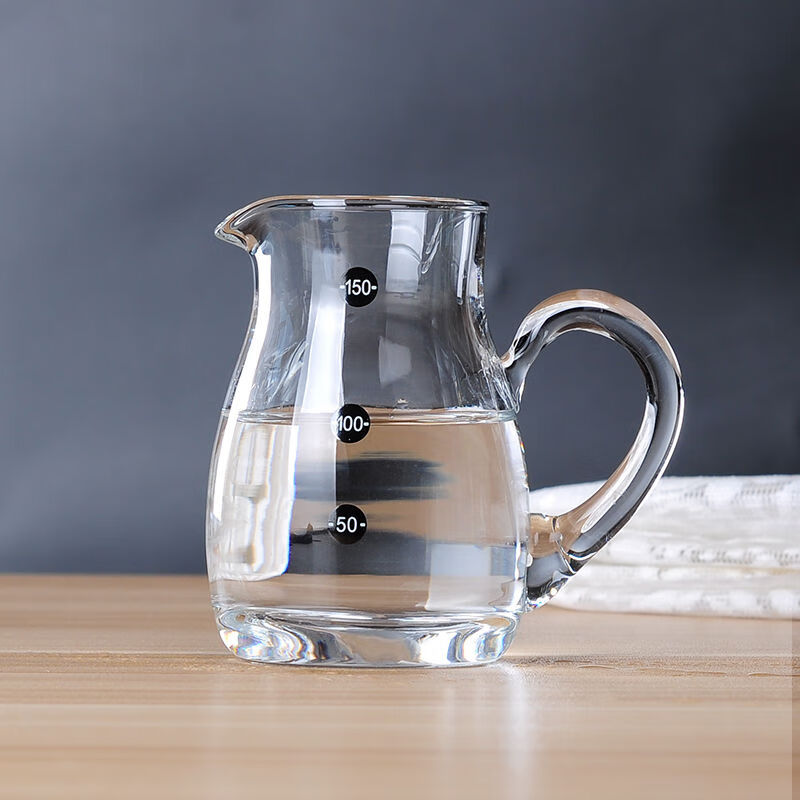 一只 玻璃白酒杯一口杯云吞杯家用小酒杯 酒壺 分酒器 小酒盅 帶把企鵝壺帶刻度(3兩半) 1只