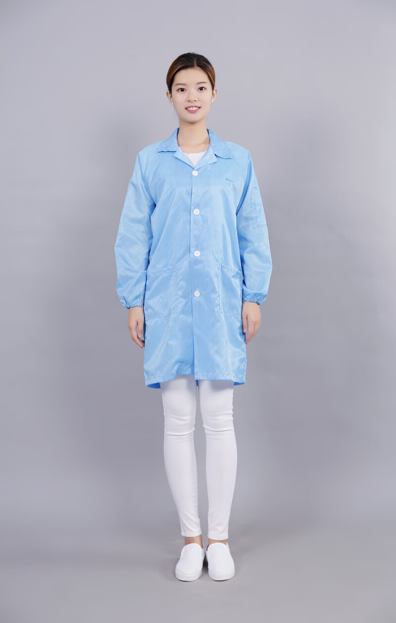 防静电大褂无尘服男女长款透气冬季可洗的无尘衣工作服防尘静电衣