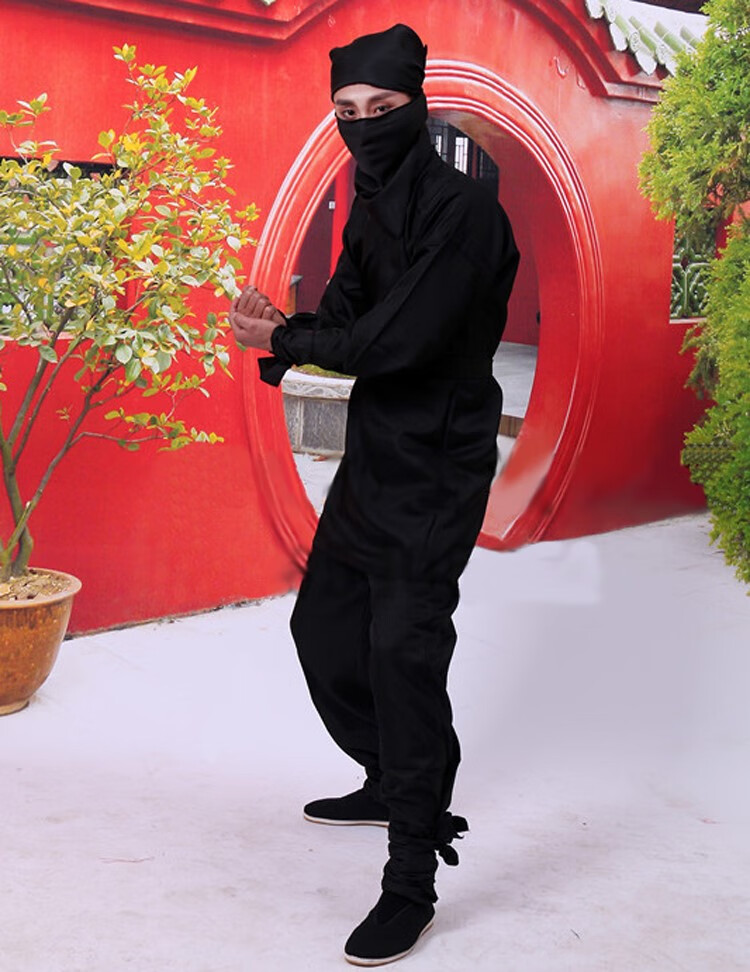 starmarry武侠剑客小偷衣服古装夜行衣古代男刺客服装黑色蒙面黑衣人