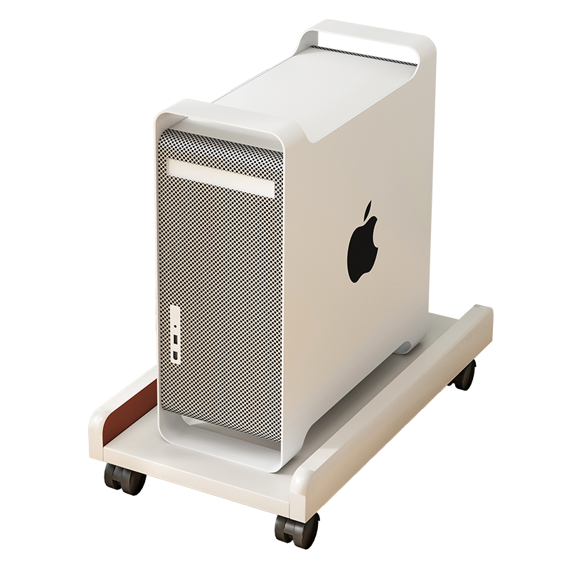 木匠印记 电脑主机架可移动电脑主机托架机箱托架木质机箱架机箱底座 D款 黄杉木色20*40cm