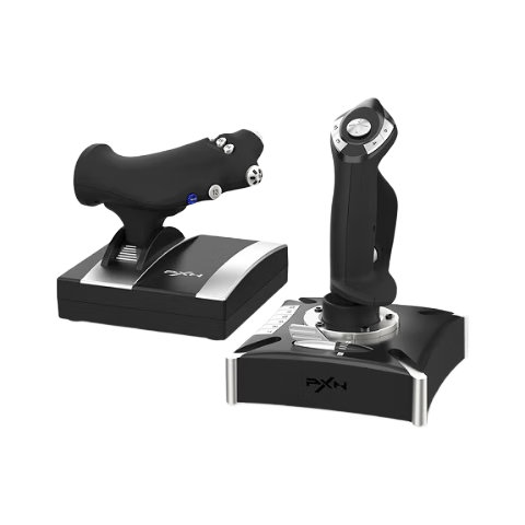 萊仕達pxn2113pro模擬飛行FSX搖桿微軟2020戰機世界XPlane電腦pc手柄飛機控制器操縱桿dcs皇牌空戰p3d 雙手PRO版+大號鼠標墊【游戲分享】