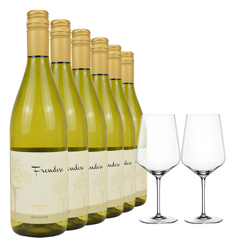 弗朗13度智利原瓶进口干白葡萄酒整箱6支装 弗朗霞多丽莎当妮白葡萄酒