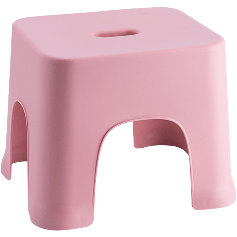 好尔小凳子浴室客厅厨房排排凳塑料凳子换鞋凳矮凳 北欧粉