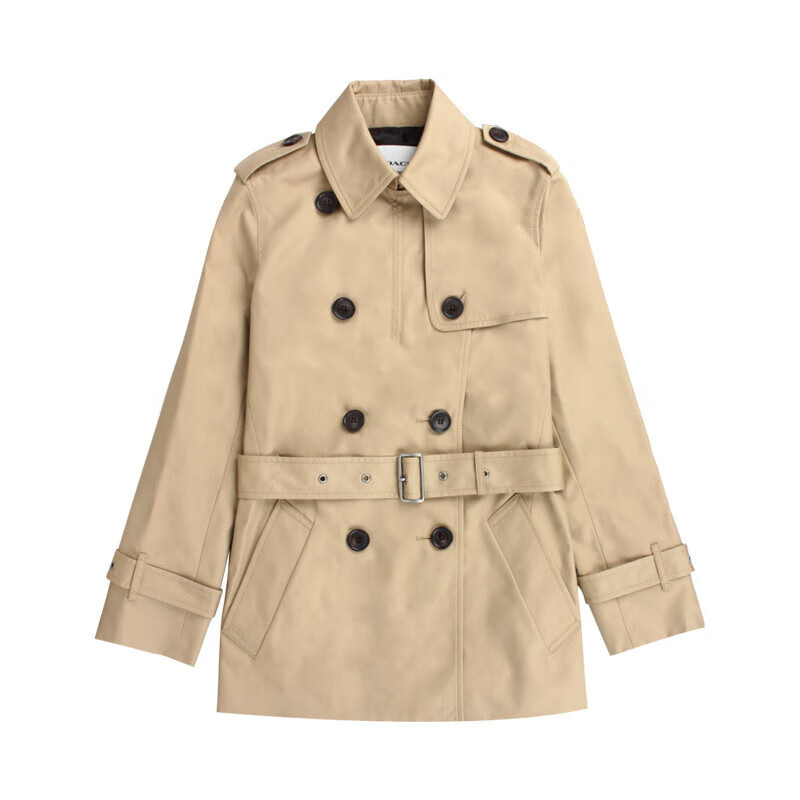 蔻驰(coach) 女士优雅简约外衣风衣 卡其色c8764eal xs