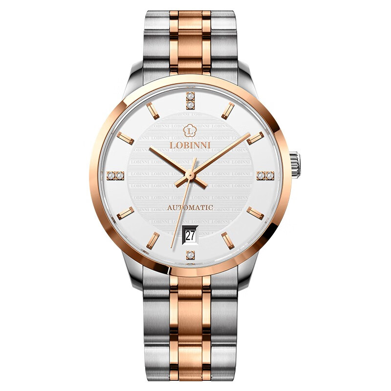 罗宾尼 lobinni l瑞士认证罗宾尼(lobinni)女士手表全自动机械表女