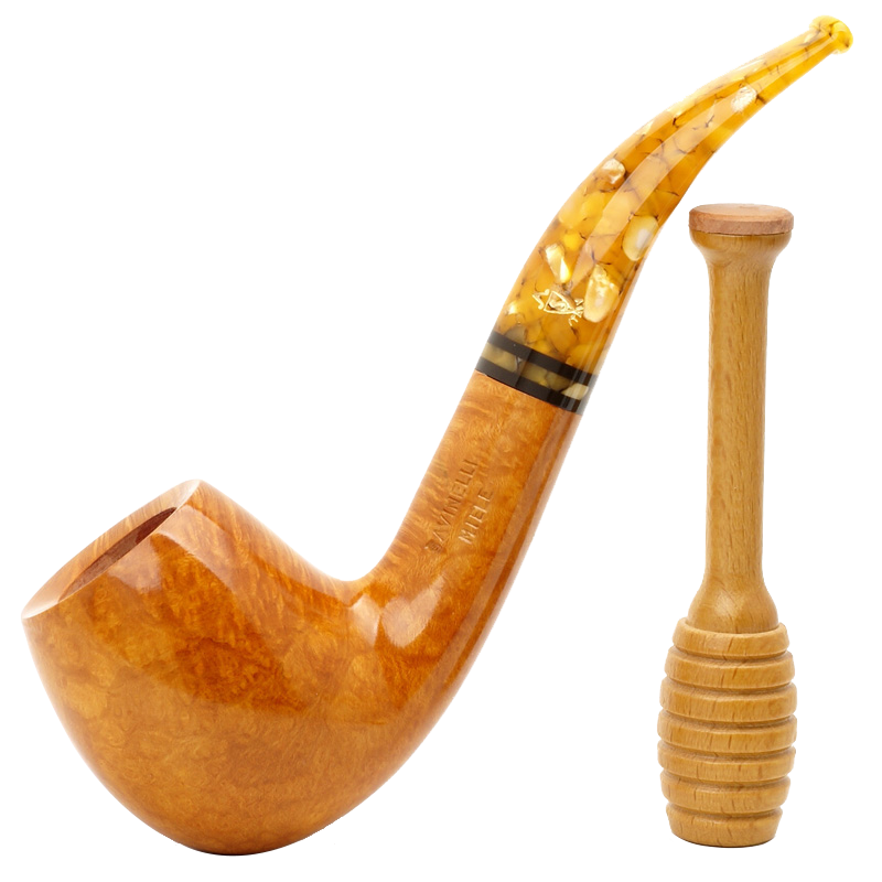 沙芬（SAVINELLI）石楠木煙斗壓棒蜂蜜P243煙嘴626配件套裝進口彎式男士煙斗禮盒裝