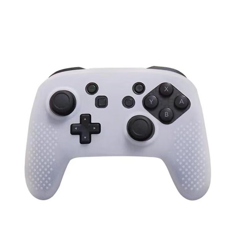 mijv手柄保护套适用于switch pro手柄硅胶保护套防尘防滑防汗NS pro保护套 软套 带防滑颗粒【透白色】