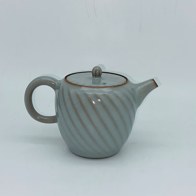 柏采官方自然开片功夫茶具工夫小茶壶梨形壶hr150s秘色釉茶壶