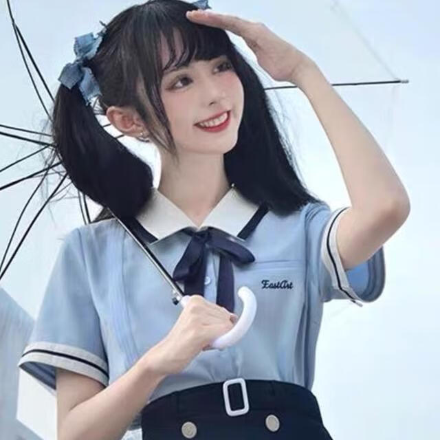 丰课(fengke)小个子日系jk制服短袖套装学院风可盐可甜盐系少女穿搭