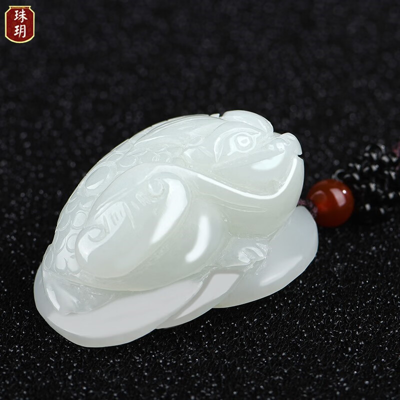 珠玥(zhuyue)和田玉金蟾玉吊坠 男女士款玉坠玉石玉挂坠玉牌自戴送礼