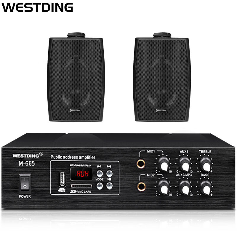 威斯汀（WESTDING）B-1 壁挂式音响 音箱组合套装 室内展厅会议室培训教室背景音乐广播系统喇叭
