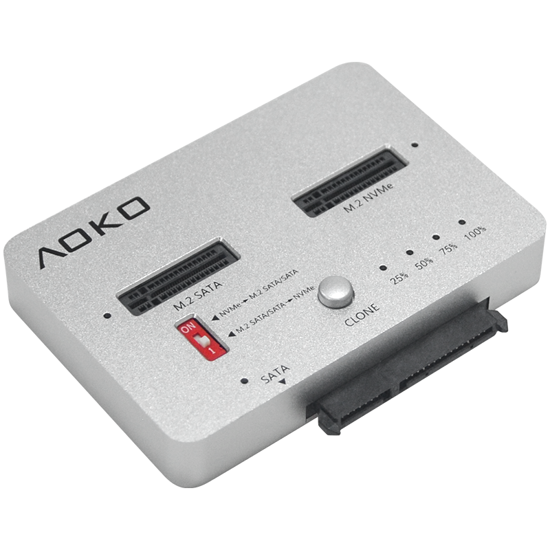 奧科美（AOKO）NVMe對拷SATA固態(tài)硬盤(pán)拷貝機m2轉sata跨協(xié)議拷貝硬盤(pán)復制器 ssd拷盤(pán)機多接口硬盤(pán)克隆對刻底座 MM28SL NVMe/SATA不同協(xié)議對拷