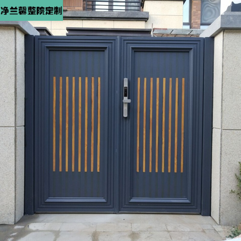 净兰馨铝艺大门庭院门别墅门铝合金门乡村门推拉门仿古门电动门对开门
