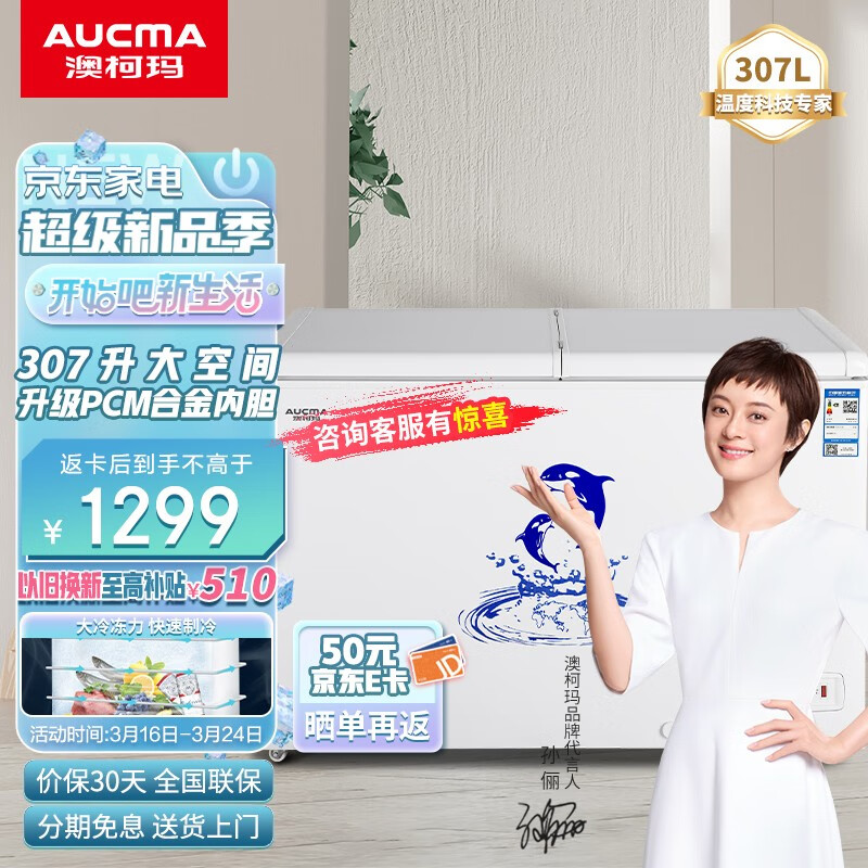 为什么选择澳柯玛(AUCMA) 307升单温卧式冰柜？插图