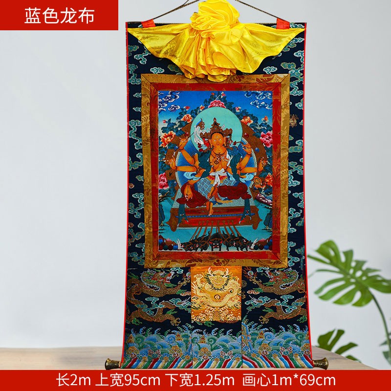 艺巅吉彩《摩利支天菩萨》唐卡挂画 居家玄关客厅走廊沙发背景中式