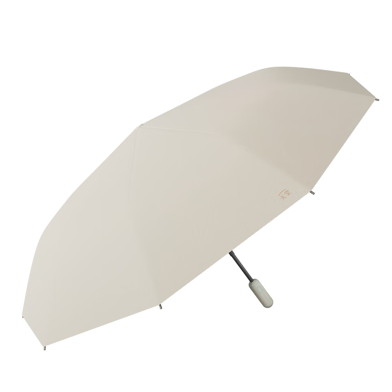天堂 全自動(dòng)黑膠遮陽(yáng)傘 三折黑膠防曬一鍵開(kāi)合晴雨兩用傘 致遠(yuǎn) 甘酪白