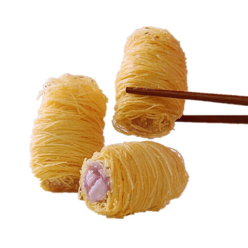 虎钢馋250g丝香芋酥芋头面线卷榴莲酥油炸甜早茶素点心小吃冷冻半成品