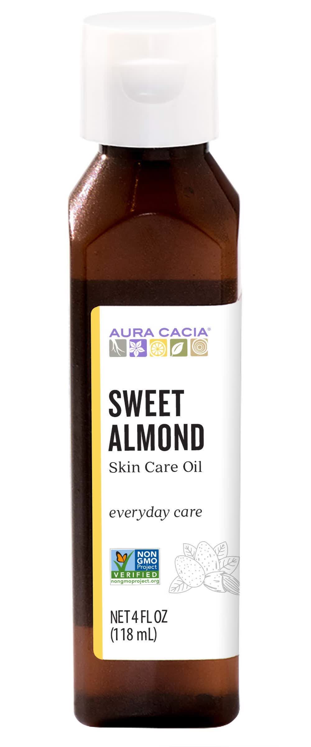 AURA CACIA 甜杏仁油护肤精油 4oz补水滋润 维生素E天然护肤 干性肌肤适用 BROWN 4 Fl.Oz (约 118 ml) * 1 件装