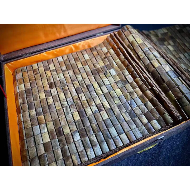 云漫卿金丝楠木凉席可水洗网红麻将席定做防滑天然软实木可折叠订制l