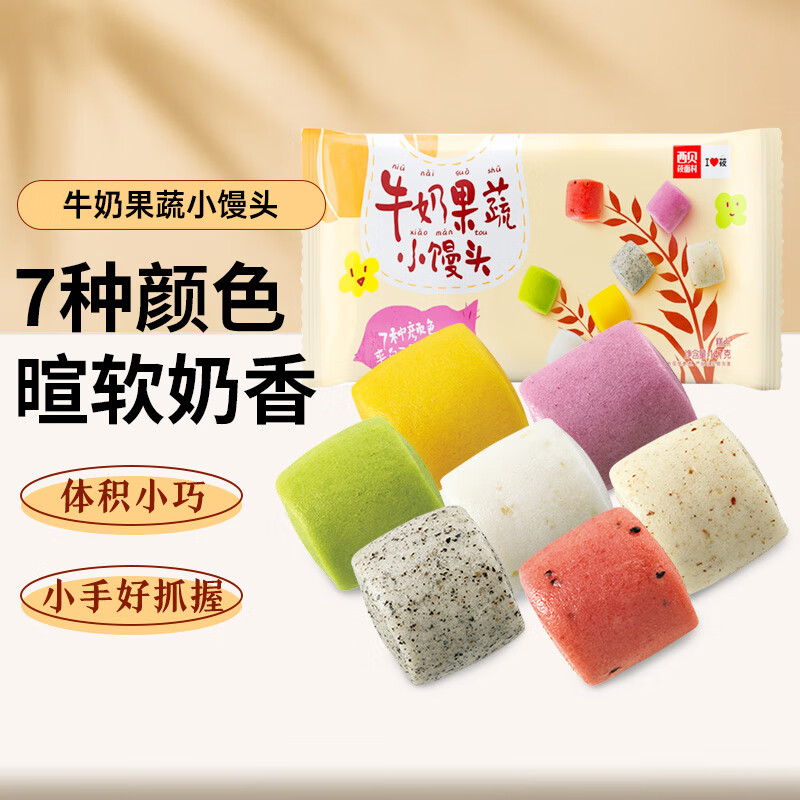 西贝莜面村牛奶果蔬小馒头147g 约21粒 儿童早餐半成品 方便早餐 面点生鲜怎么看?