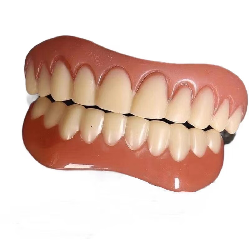 牙套吃饭老人缺牙牙缝蛀牙临时遮丑硅胶假牙套仿真牙齿 新款10代上牙
