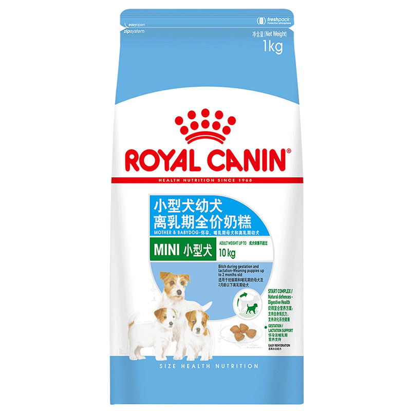 皇家狗粮小型犬离乳期奶糕1kg新生1-2个月断奶小狗粮泰迪博美贵宾通用 小型犬离乳奶糕粮1kg/整包