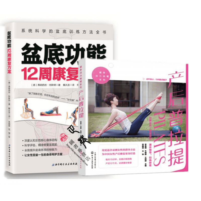 产后身材恢复全2本 盆底功能12周康复方案+产后普拉提 孕妇产后身型恢复科学健身指导健身塑形产后