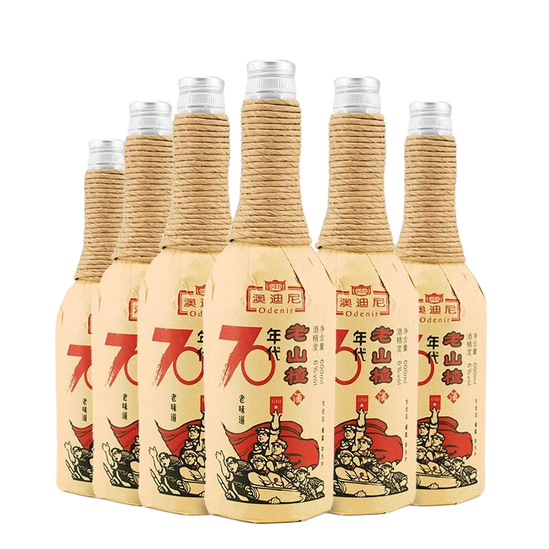 澳迪尼（odn）70年代老味道山楂酒/蓝莓酒/洋葱干红酒原汁水果酒红动 久熏老山楂酒共6瓶整箱装330ml*6