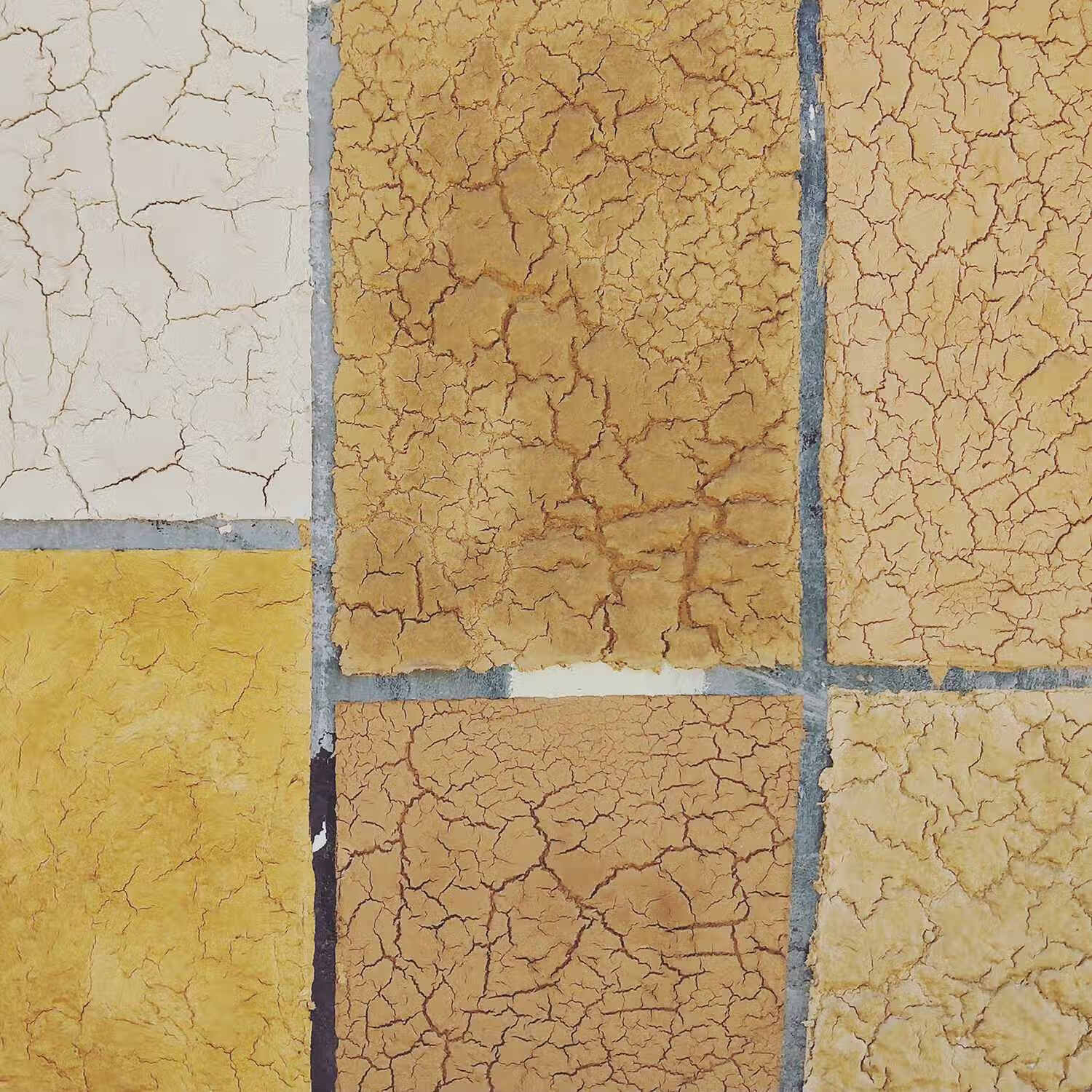 扑哩扑剌裂纹漆墙面漆稻草漆泥巴墙龟裂纹仿古黄泥做旧漆民宿泥墙夯土