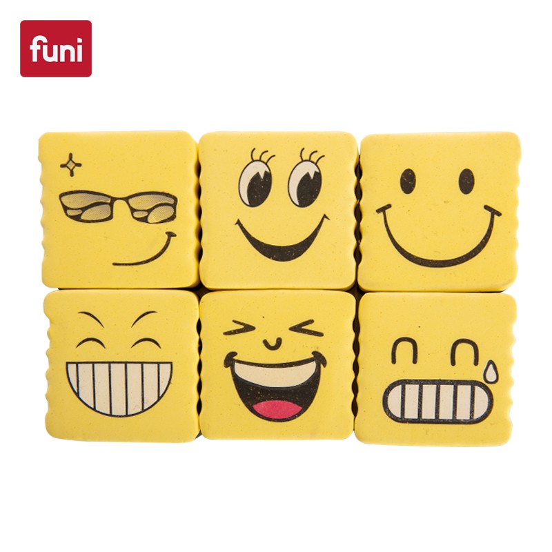 富尼bc-3335磁性卡通表情小白板擦黑板擦自带磁性可吸附白板儿童创意
