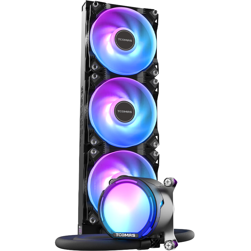 TCOMASSJ-A080 360ɫ һʽCPUˮɢ ͷӺŷARGBЧ ֧intel/AMD