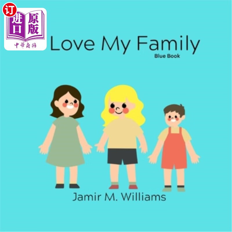 海外直订i love my family: light blue book 我爱我的家庭:浅蓝色的