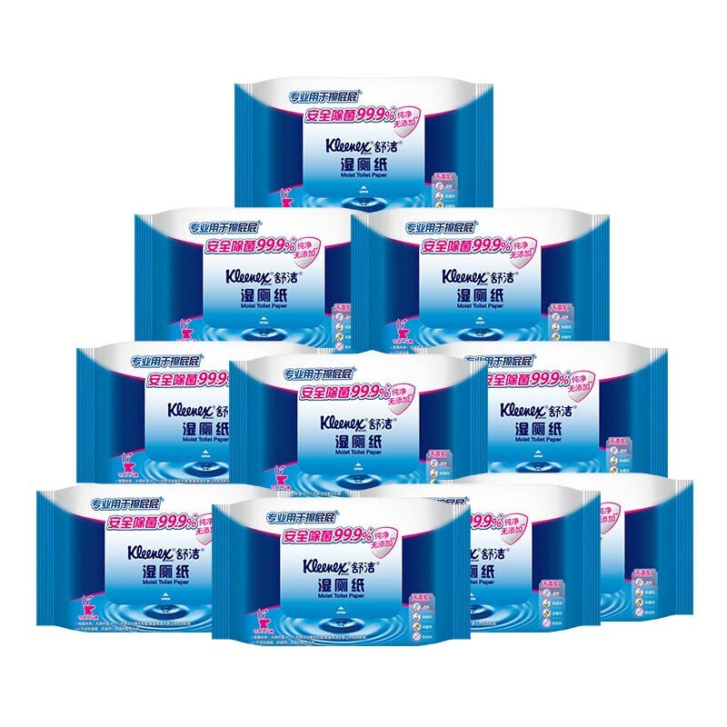 得宝tempo 德宝便携卫生湿巾除菌湿巾12片*10包 杀菌洁肤不含酒精