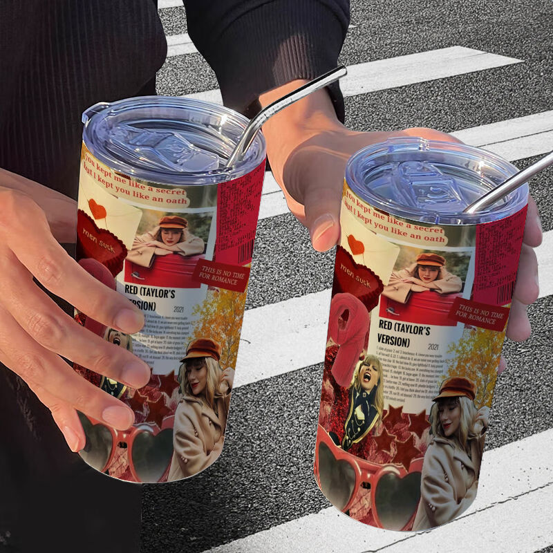 泰勒斯威夫特周边水杯霉霉明星专辑咖啡网红高颜值不锈钢保温杯办