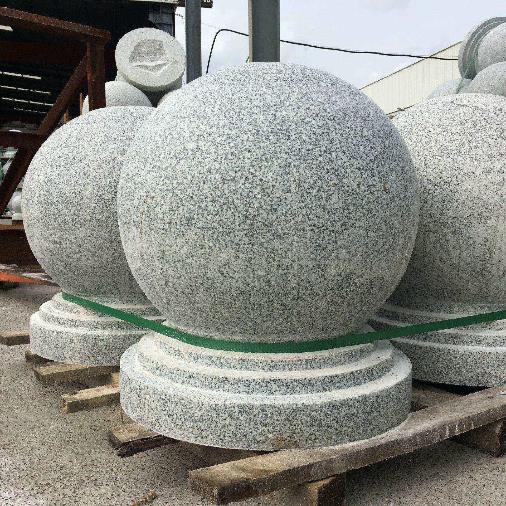 vieruodis花岗岩路沿石庭院花园芝麻白灰黑侧石栏杆护栏挡车球天然