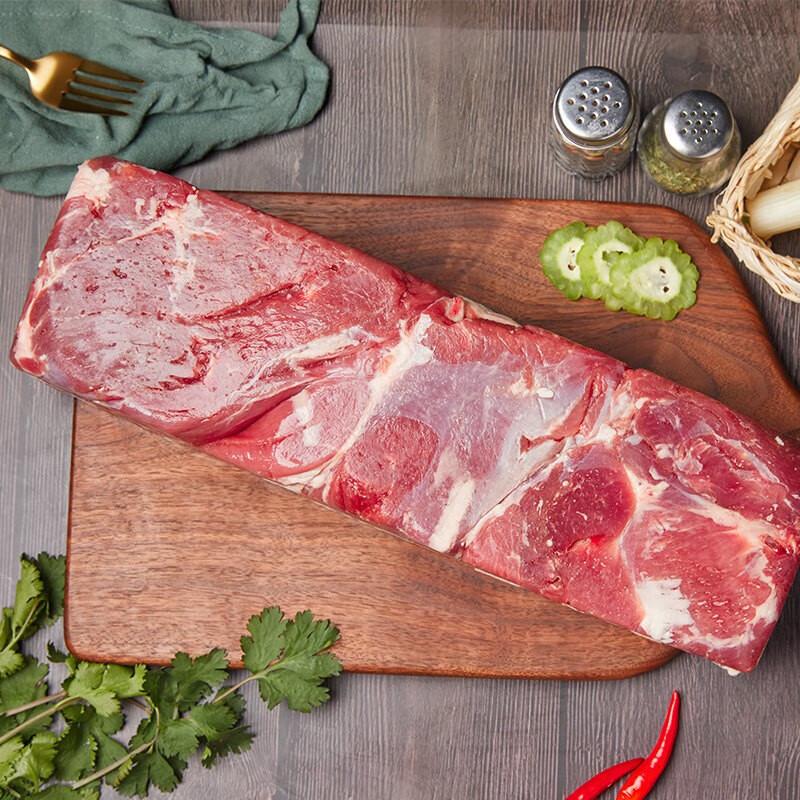 伊民康洋宁夏滩羊肉 生鲜新鲜羊肋排切条 手把肉 牛羊肉卷 清真 牛肉卷整条  净重2斤