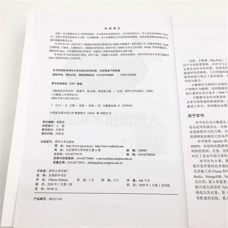 大数据技术和应用/大数据人才培养丛书详情图