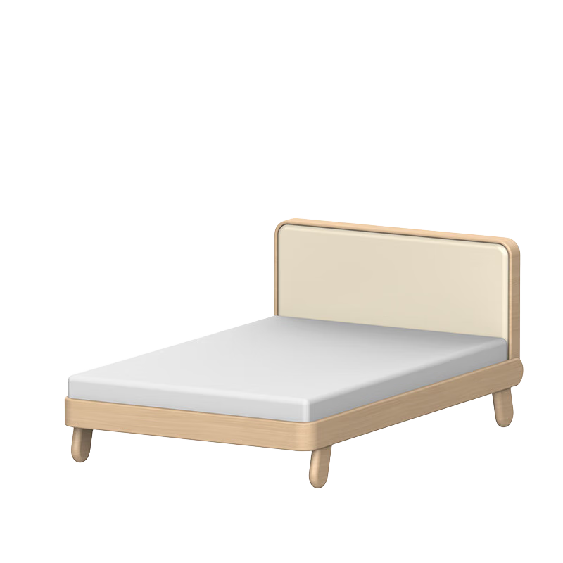 Likkid 实木儿童床男孩女孩1.2米靠背软包床小户型卧室1.5米单人床 1.5米单床