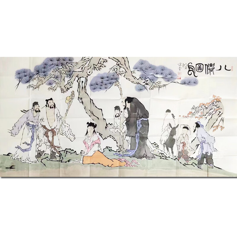 范曾《八仙图》名人手绘真迹国画书法字画艺术品拍卖油画水墨版画 136
