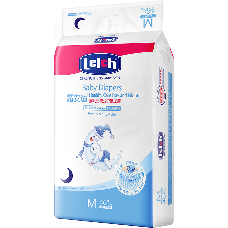 ���ڲ�����¶���ʣ�Lelch��С����ϵ�� Ӥ������͸����������ʪ��� ������ѡ ����ֽ���L��40Ƭ