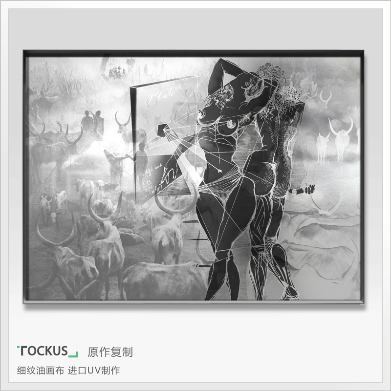 tockus jay he艺术表现主义抽象画 现代轻奢客厅装饰画书房挂画餐厅画