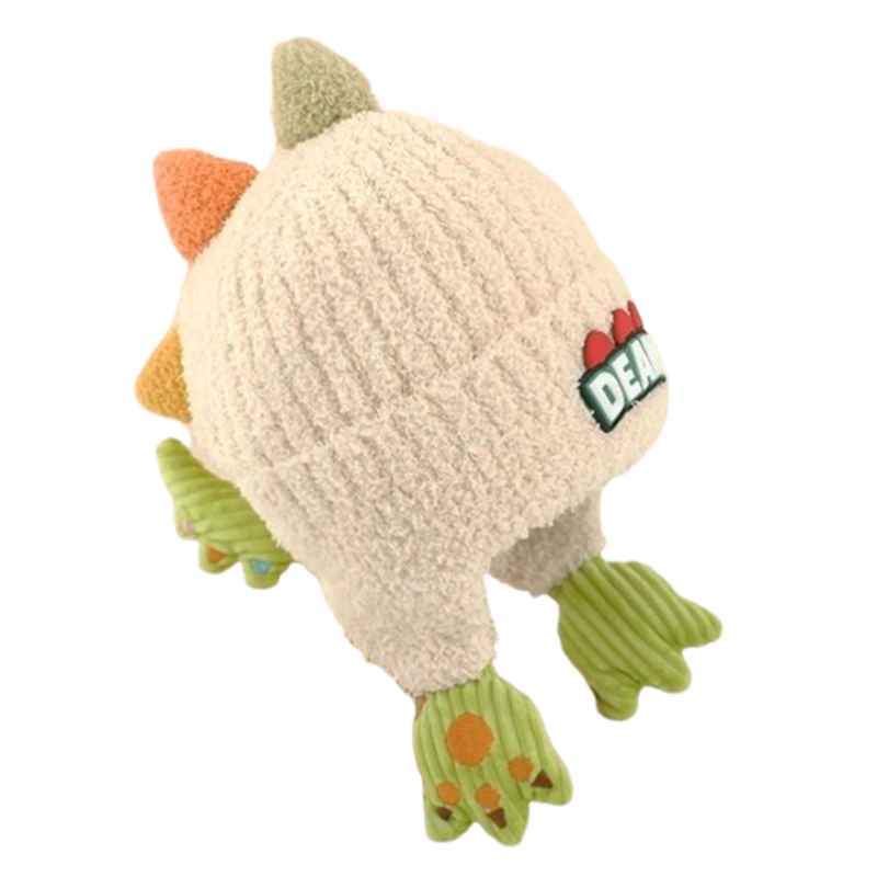 9i9婴儿帽子冬加厚加绒保暖宝宝护耳帽子卡通恐龙A395