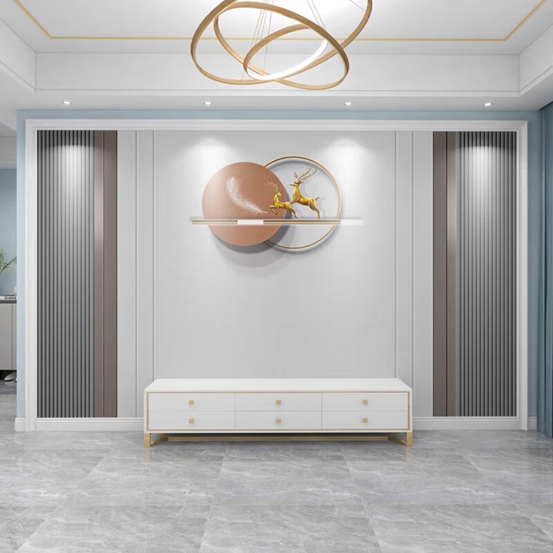 壁纸3d立体现代简约轻奢电视背景墙壁布客厅墙纸影视墙布壁画 款式1